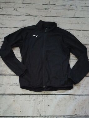 Puma Women's Black Minimalist Panther Logo Track Jacket S